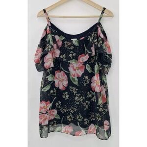 Cabi Women's Fairy Tail‎ Cold Shoulder Floral Cami Tank Top Style #5220 Size L